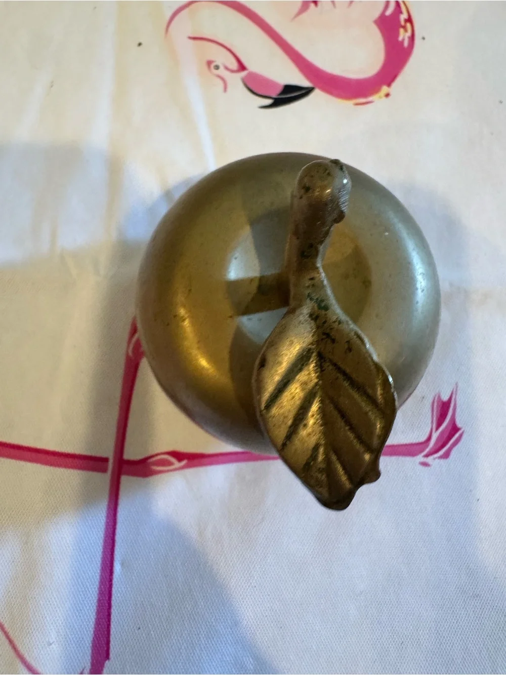 Vintage Brass Teacher's Apple Bell